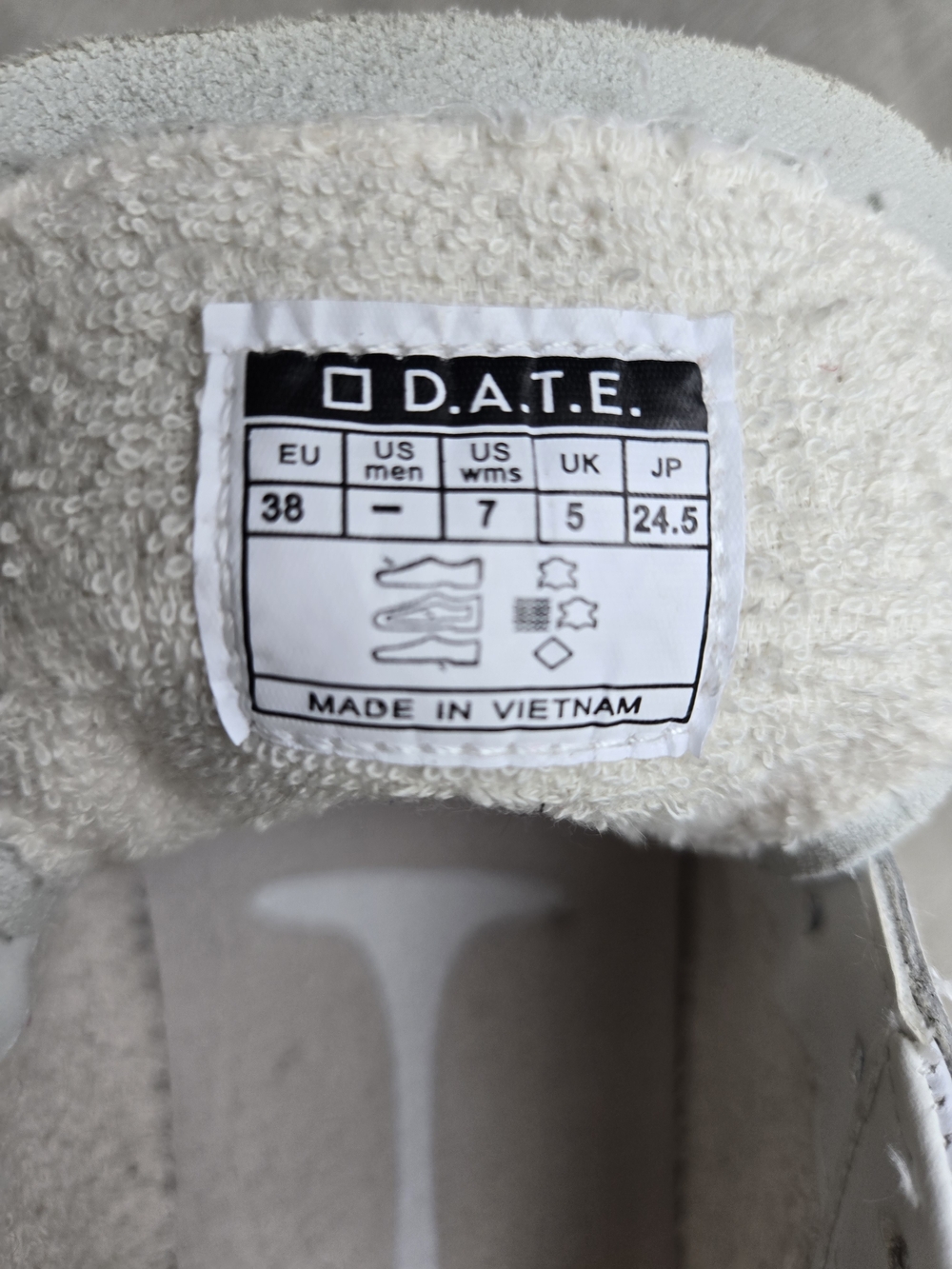 D.A.T.E. Hill Low Premium Italian Leather Sneakers White Pink Palm Tree US 7 - Picture 5 of 14